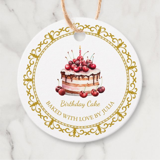 Vintage Homemade Cake Hang Tag (Front)
