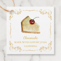 Vintage Homemade Cheesecake Square Hang Tag
