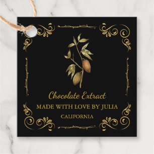 Vintage Homemade Chocolate Extract Square Hang Tag