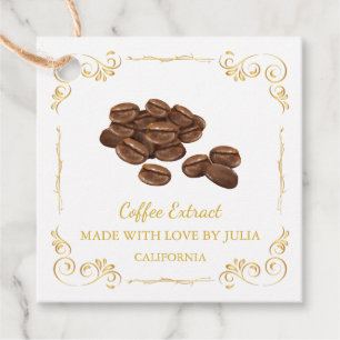 Vintage Homemade Coffee Extract Square Hang Tag