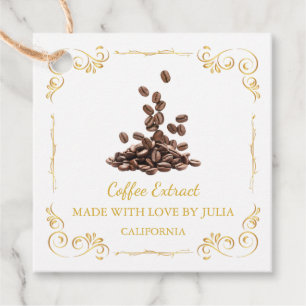 Vintage Homemade Coffee Extract Square Hang Tag
