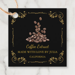 Vintage Homemade Coffee Extract Square Hang Tag