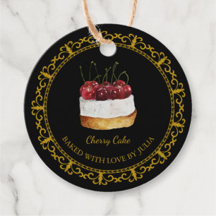 Vintage Homemade Dessert Cherry Cake Hang Tag