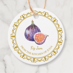Vintage Homemade Fig Jam Hang Tag l White