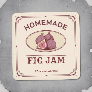 Vintage Homemade Fig Jam Label Sticker