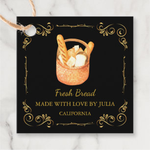 Vintage Homemade Fresh Bread Square Hang Tag