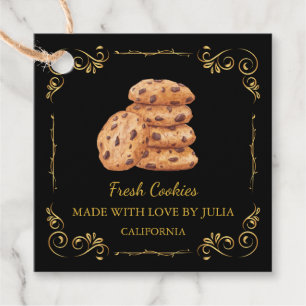 Vintage Homemade Fresh Cookies Square Hang Tag