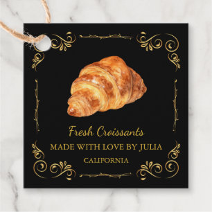 Vintage Homemade Fresh Croissant Square Hang Tag