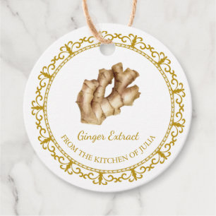 Vintage Homemade Ginger Extract Hang Tag