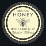 Vintage Homemade Honey Stickers<br><div class="desc">Beautifully printed vintage style stickers that can be customised with your name.</div>
