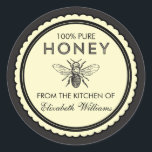 Vintage Homemade Honey Stickers<br><div class="desc">Beautifully printed vintage style stickers that can be customised with your name.</div>