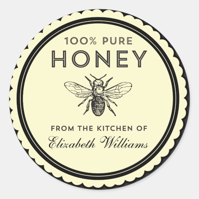 Vintage Homemade Honey Stickers (Front)