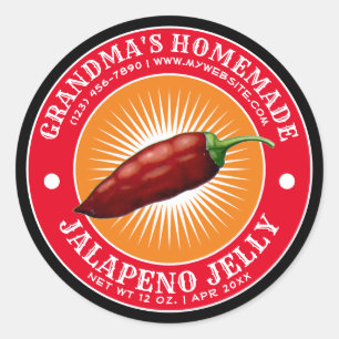 Vintage Homemade Jalapeno Jelly Label Template