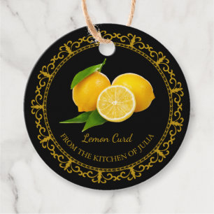 Vintage Homemade Lemon Curd Hang Tag l Black