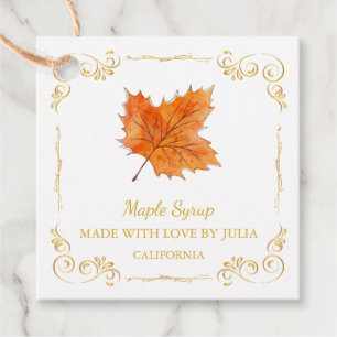 Vintage Homemade Maple Syrup Square Hang Tag
