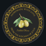 Vintage Homemade Olive Oil / Pickle Label l Black<br><div class="desc">Special for you!</div>