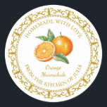 Vintage Homemade Orange Marmalade Label l White<br><div class="desc">Special for you!</div>