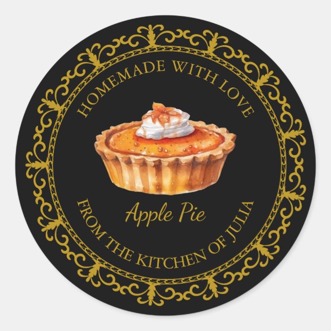 Vintage Homemade Pie Label l Black (Front)