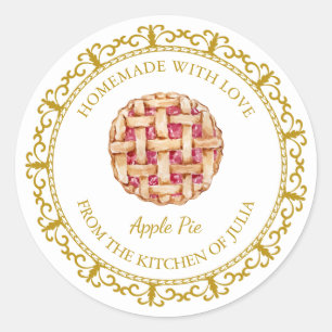 Vintage Homemade Pie Label l White