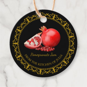 Vintage Homemade Pomegranate Jam Hang Tag l Black