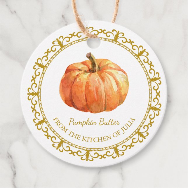 Vintage Homemade Pumpkin Butter Hang Tag l White (Front)