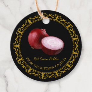 Vintage Homemade Red Onion Pickle Hang Tag
