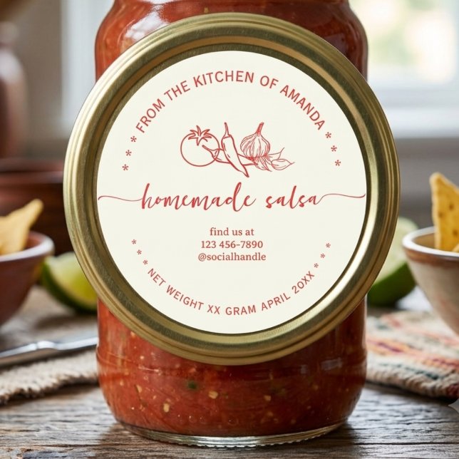 Vintage Homemade Salsa Label (Creator Uploaded)
