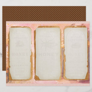 Vintage Honey Bee Journal Paper Sheet