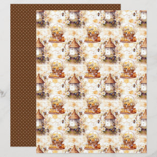 Vintage Honey Bee Journal Paper Sheet