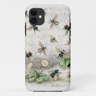 Vintage Honey Bee Queen Bee Entomology Botanical iPhone 11 Case