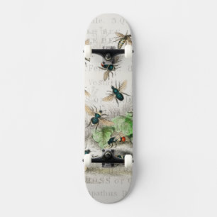 Vintage Honey Bee Queen Bee Entomology Botanical Skateboard