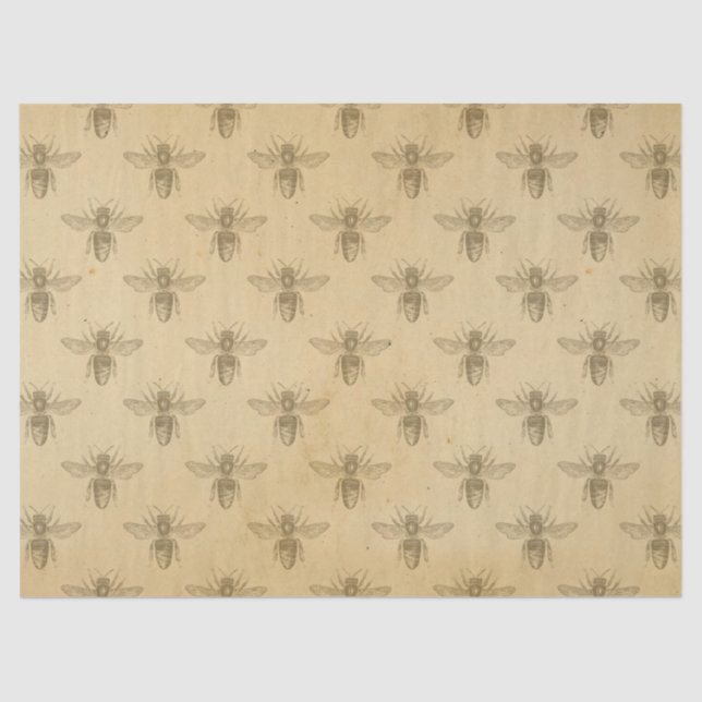 Vintage Honey Bee Series Design 9 Tissue Paper (Front)