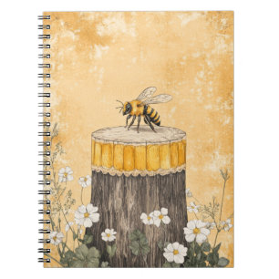 Vintage Honey Bee Wildflower Garden (1) Notebook