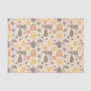 Vintage Honey Bumblebee Baby Shower Tissue Paper