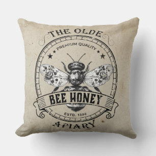 Vintage Honey Farm Logo Pillow
