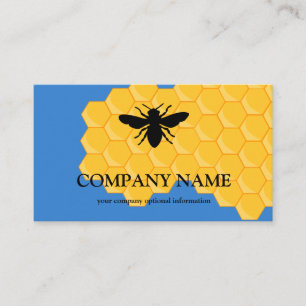 Vintage Honeycomb Bee BeeKeeper Honey Apairist Business Card