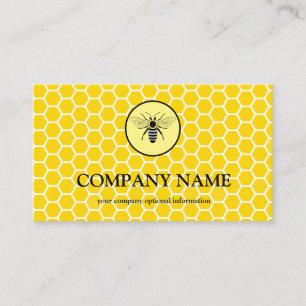 Vintage Honeycomb Bee BeeKeeper Honey Apairist Business Card