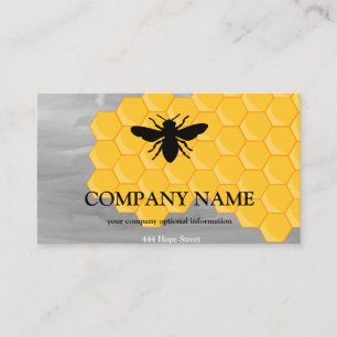 Vintage Honeycomb Bee BeeKeeper Honey Apairist Business Card