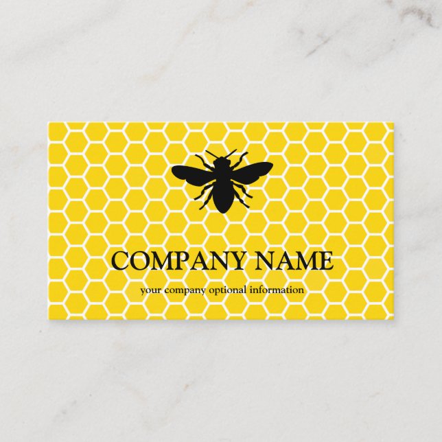 Vintage Honeycomb Bee BeeKeeper Honey Apairist Business Card (Front)