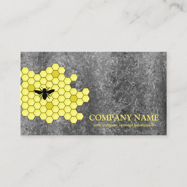 Vintage Honeycomb Bee BeeKeeper Honey Apairist Business Card (Front)