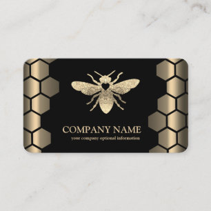 Vintage Honeycomb Bee BeeKeeper Honey Apairist Business Card