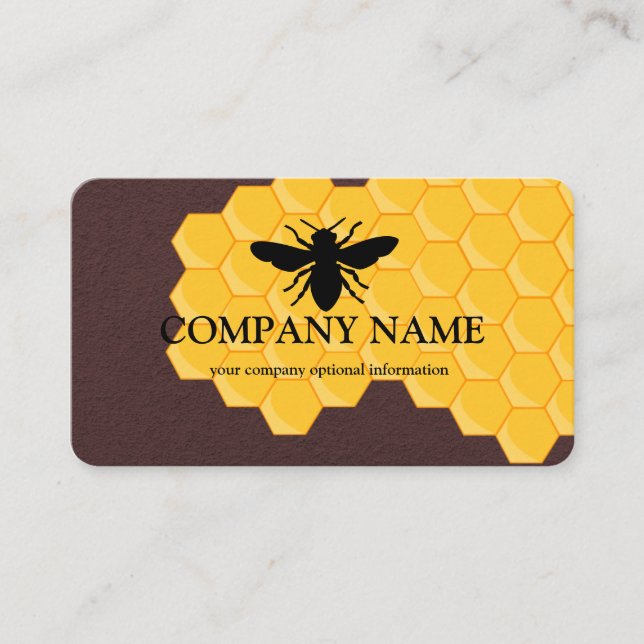 Vintage Honeycomb Bee BeeKeeper Honey Apairist Business Card (Front)