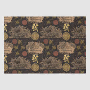 Vintage Honeycomb Bee Black Tissue Paper