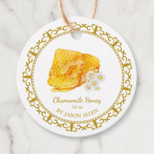 Vintage Honeycomb Chamomile Infused Honey Hang Tag