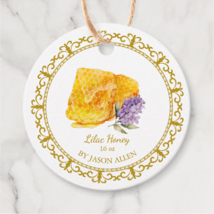 Vintage Honeycomb Lilac Infused Honey Hang Tag