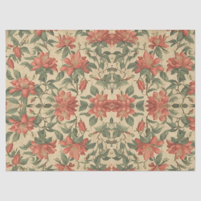 Vintage Honeysuckle Decoupage Tissue Paper (Front)