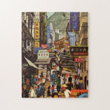 Vintage Hong Kong Street Market Design