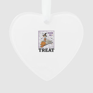 Vintage Honk Or Treat Witch Goose Halloween Shirt_ Ornament
