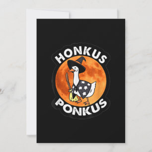 Vintage Honkus Ponkus Halloween Cute Witches Duck Holiday Card