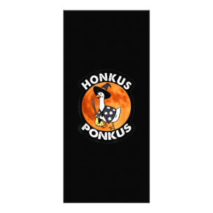 Vintage Honkus Ponkus Halloween Cute Witches Duck Rack Card
